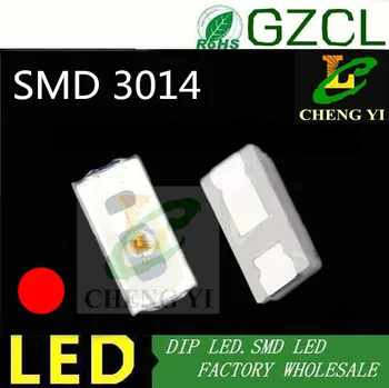 

800-1000mcd RED 3014 smd led 620-630nm Surface Mounted 0.1w 30mA light emitting diode