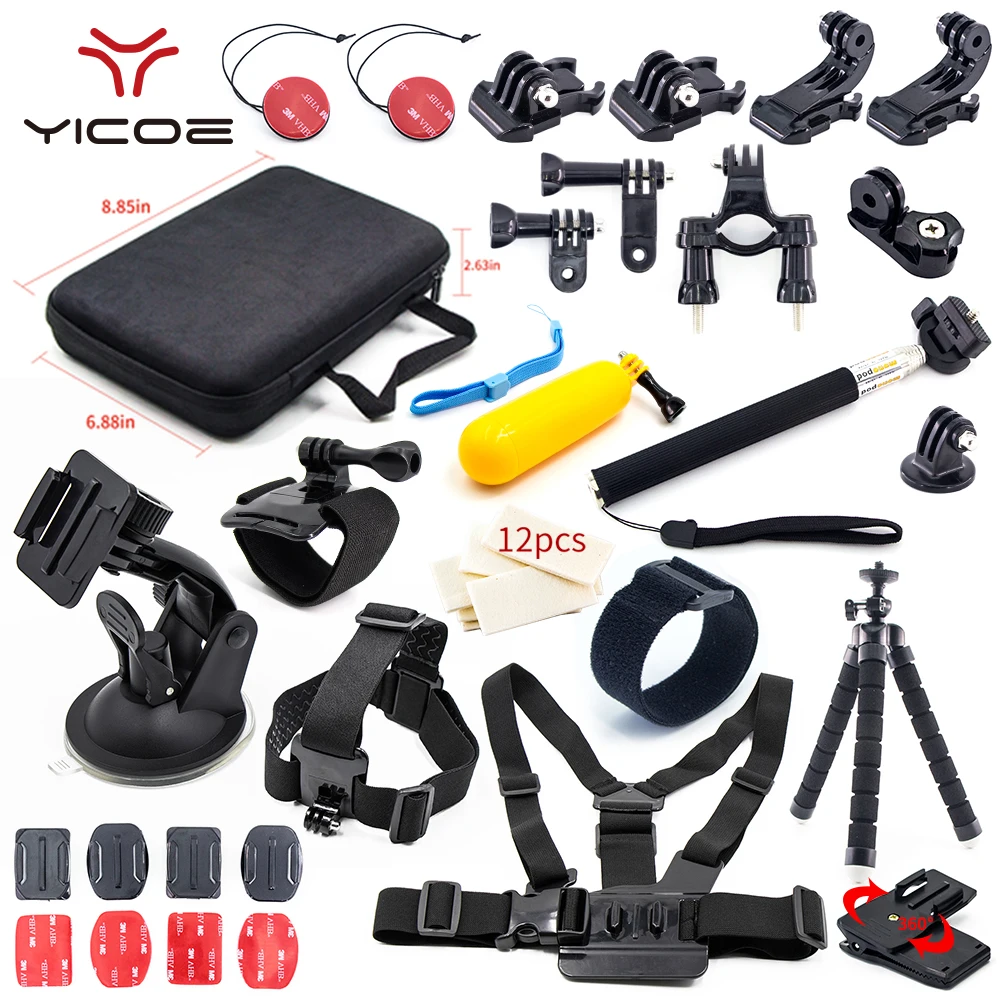 

for Go Pro Hero 7 6 5 4 3 Accessories Kit Case Tripod Mount Monopod Session SJCAM GoPro SJ6 SJ7 SJCAM Xiaomi yi 4k Action Camera