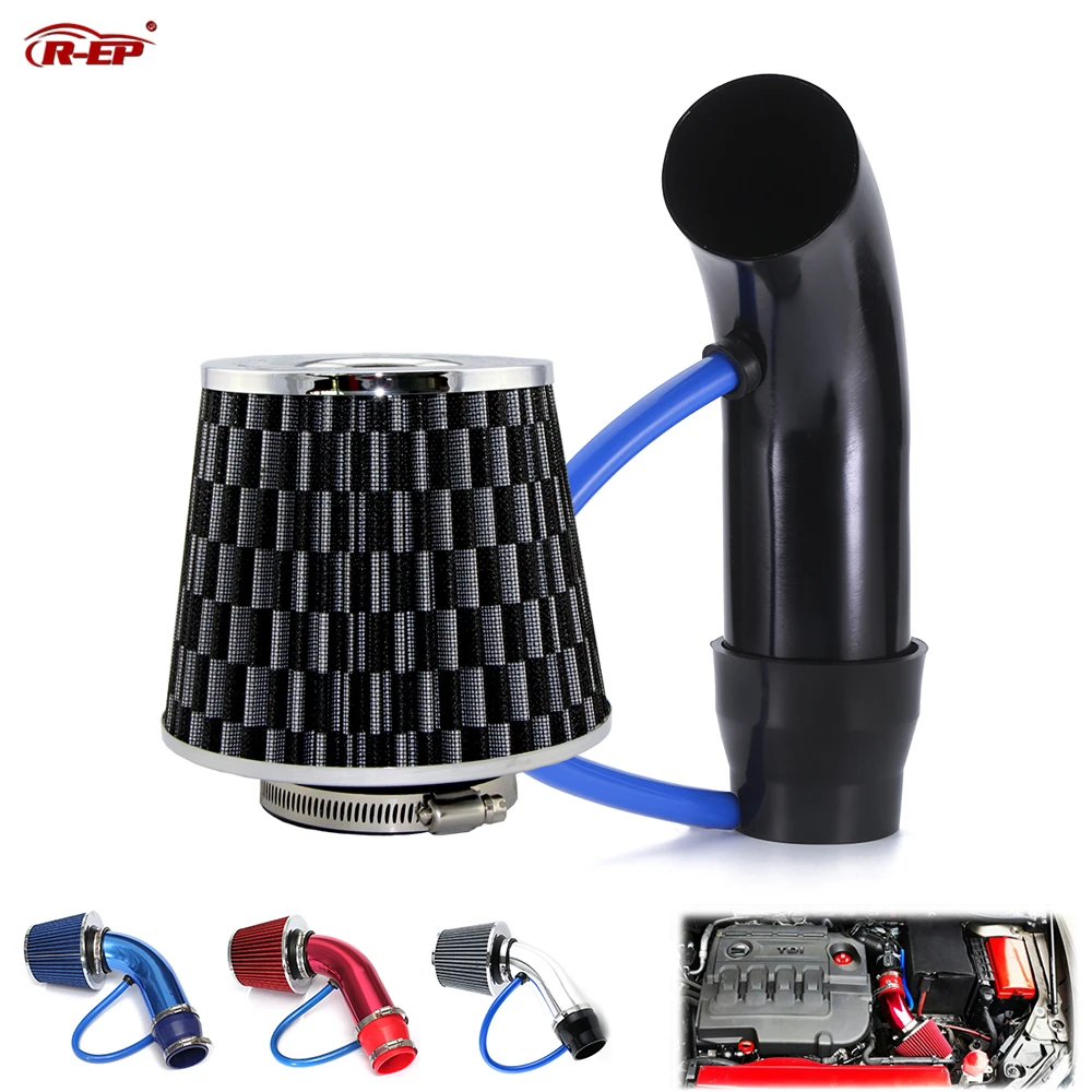 

R-EP 76mm Universal Cold Intake Kit with Filter 3'' Duct Pipe Kit with 63mm to 76mm Rubber Hose High Power Turbo Induction Tube