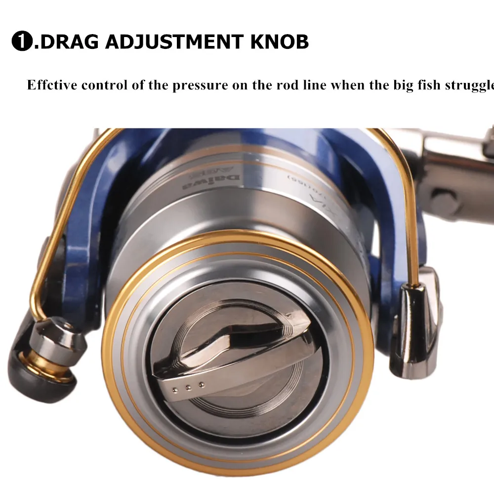 Molinete de Pesca Carretel de Metal Isca de Água Original Daiwa Regal 2500 3000 4000xia 5.3: 1 11bb Dois Salgada Carretel Molinete Moulinet Peche 2000 - Mod. 1265282 11 5.3: 1 11bb molinete de pesca dois