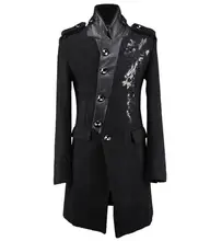 winter slim medium-long male woolen trench coat Men personalized stand collar wool outerwear thick hairstylist coat !