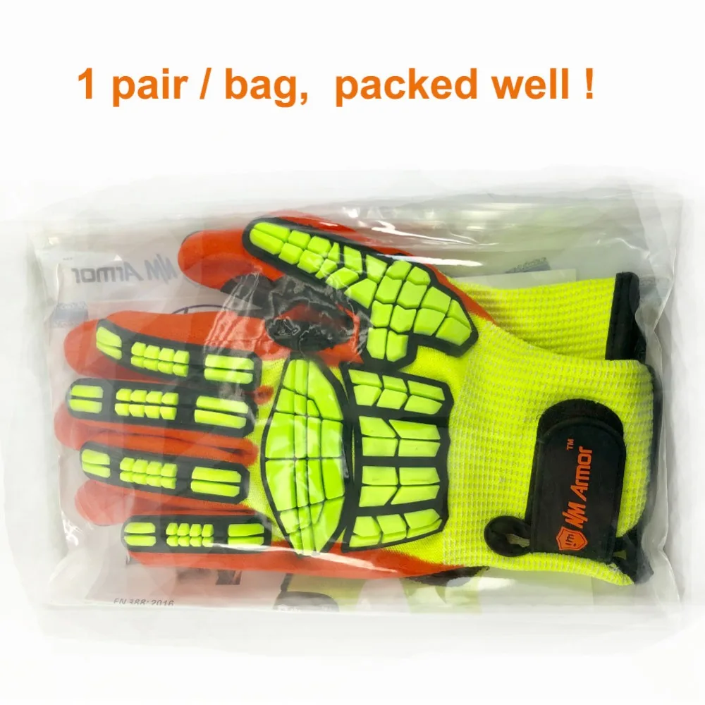 Cut resistant work gloves NMSafety Level 5 Safety Work Touch Anti Vibration Impact Mechanics Protective