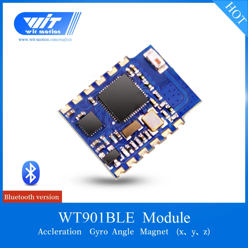 Bluetooth BLE 5,0 низкое потребление расстояние> 50 м WT901BLE 3 оси Угол+ акселерометр+ гироскоп+ магнитометр для ПК/IOS/Android