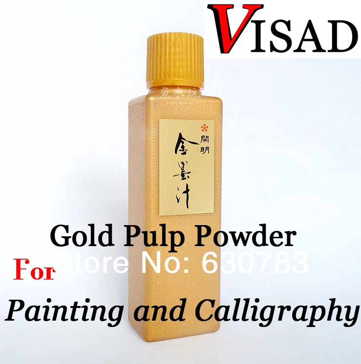 free shipping 100ml VISAD Gold dust with glue for painting and calligraphy, water color paints