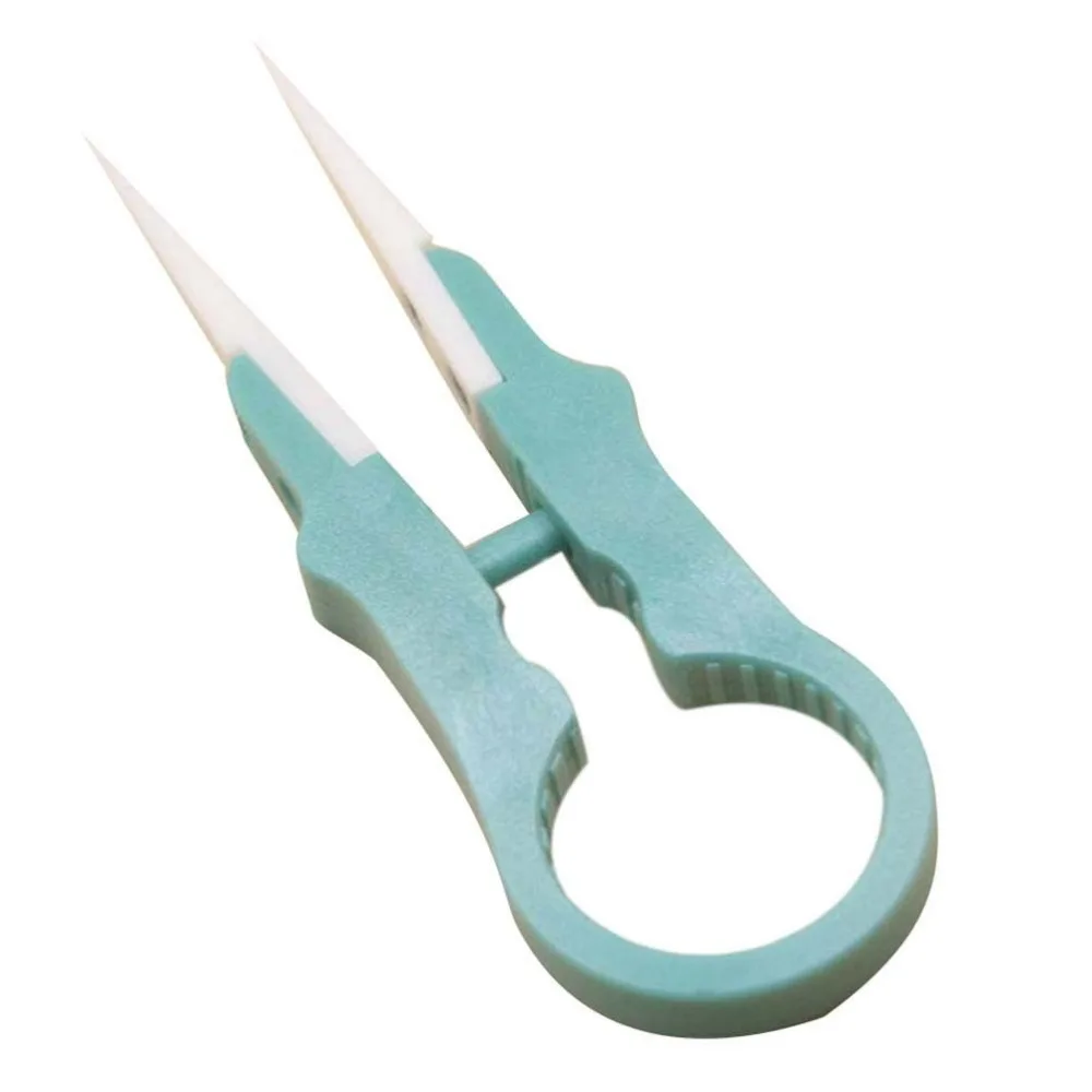 1PC High Quality DIY Multi Function Insulating Ceramic Tweezers Electrical Hand Tool Ceramic Vaper Tweezers Random Color