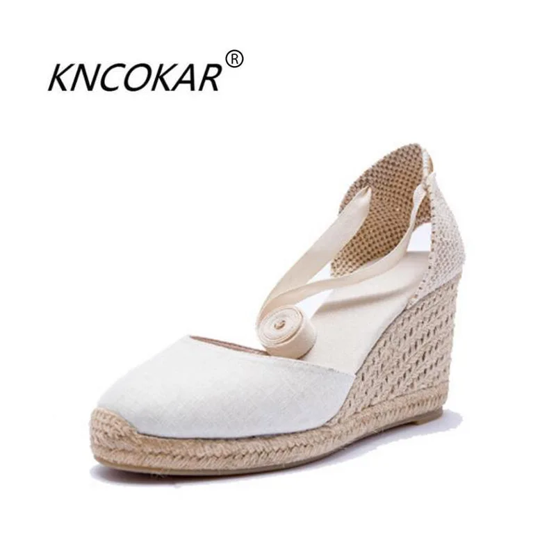 

KNCOKAR The new summer style is comfortable and elegant, with high heels and sandals