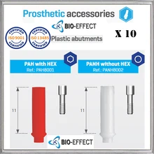 10X пластиковый абатмент 11 мм с или без шестигранника, включая крепежные винты-BIO-EFFECT, премиальное качество абатмента