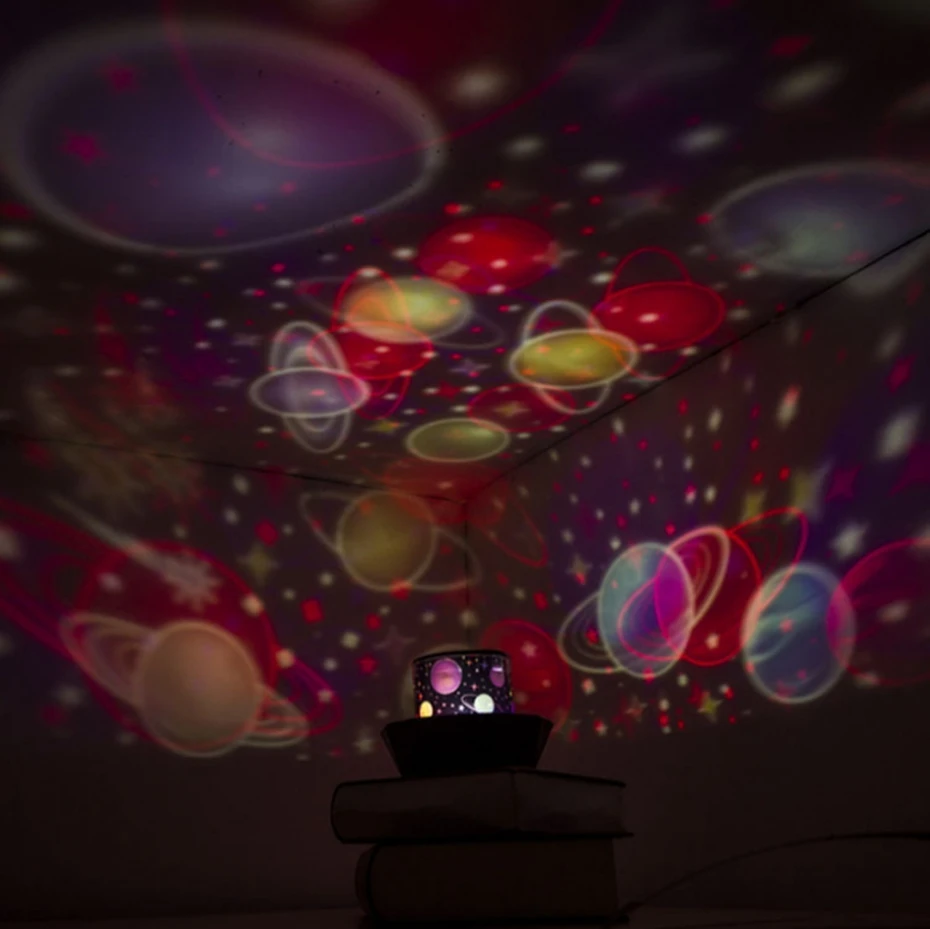 

YINGTOUMAN Holiday Lights New Earth Universe LED Magic Projector Lamp Rotate Planet Star Birthday Night Light Christmas Gift kid