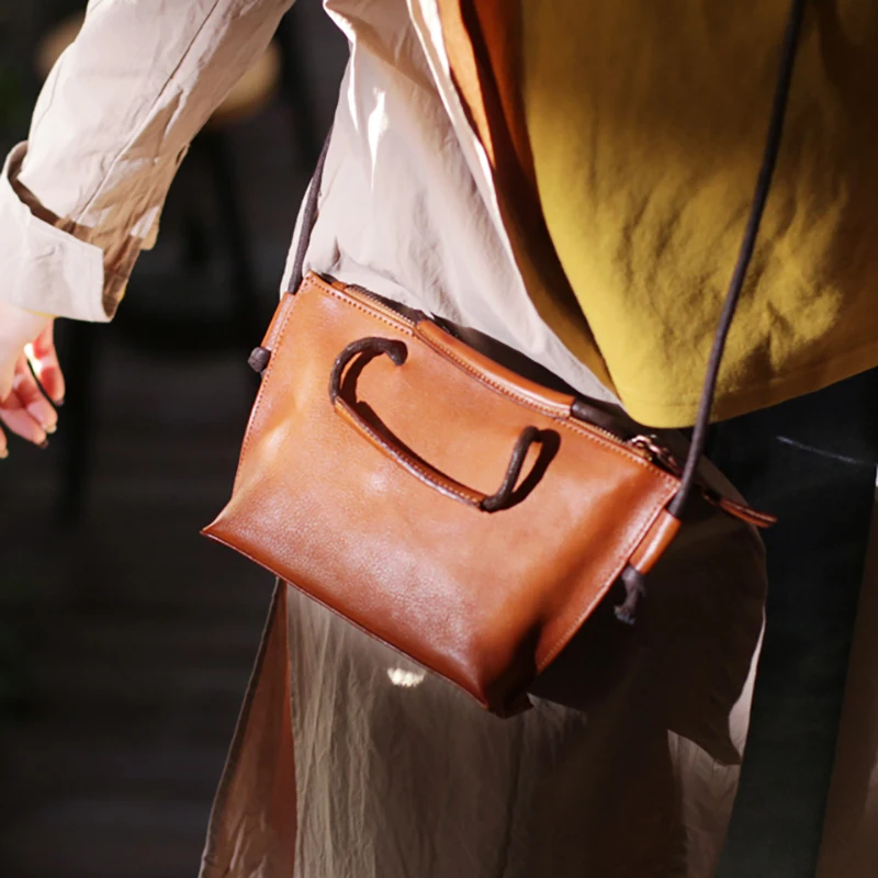 AETOO древний чувство девушка сумка через плечо, сто Ретро маленькая сумка-портфель, искусство, в духе колледжа на ремне женская сумка