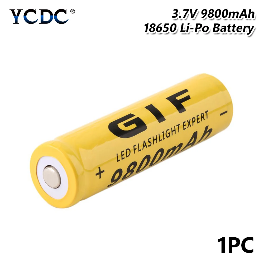 1/2/4/6/8 шт. GTF 18650 Батарея Перезаряжаемые Батарея 3,7 V 18650 9800mAh литиево-ионная литий-ионные аккумуляторы светодиодный светильник фонарь акумуляторная батарея