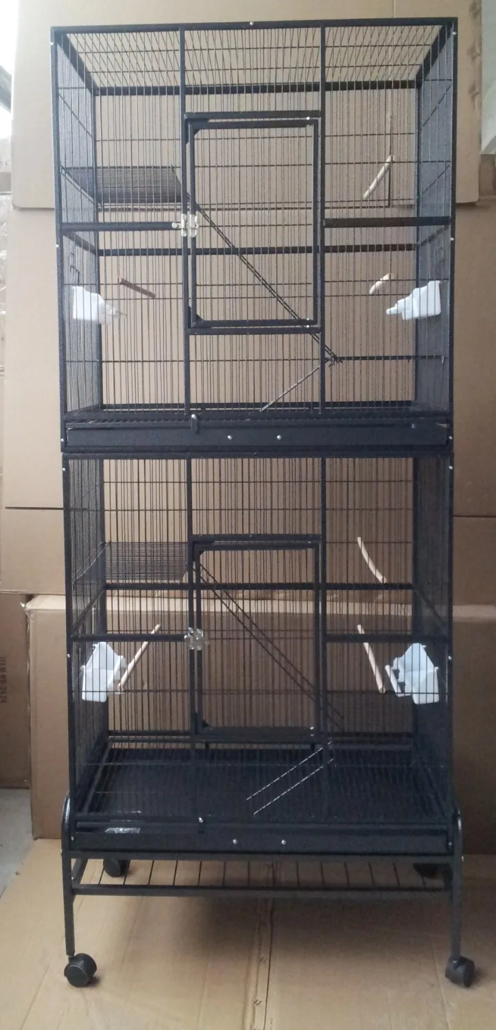 11944 5 De Réductiondouble Cage Style Oiseau Perroquet Cage Qualité Grande Cage In Cages à Oiseaux Et Nids From Maison Animalerie On Aliexpress
