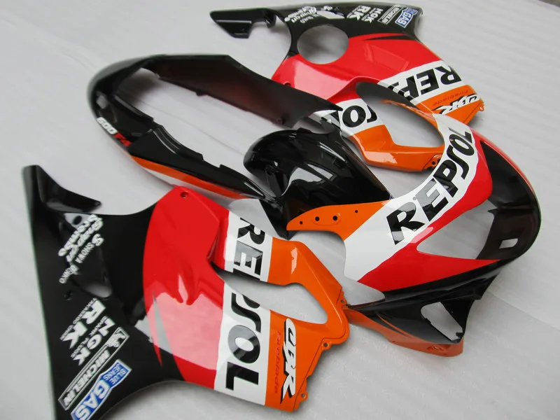 

Injection mold Fairing Kit for HONDA CBR600F4 99 00 CBR 600F4 1999 2000 CBR600 ABS Red orange black Fairings set+7gifts HW14