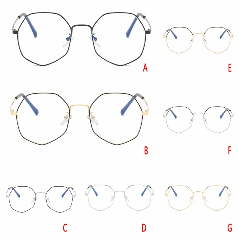 Модный женский мужской ретро неправильный многоугольник оправа с прозрачными линзами стекло es унисекс тихий стиль Оптическое стекло es для чтения