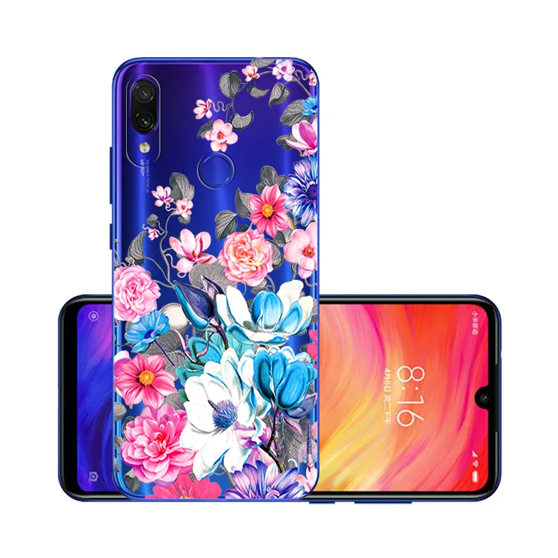 Для Xiaomi Redmi Note 7 5 Pro силиконовый прозрачный Футляр окрашенный для Xio mi Red mi 7 7A 6 6A mi A2 Lite 9T K20 чехлы чехол на ксиоми редми нот 7 - Цвет: W042