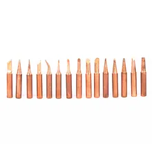 EASY-15Pcs Pure Copper Iron Tip 900M-T Soldering Tip For Hakko Soldering Rework Station Soldering Iron Station