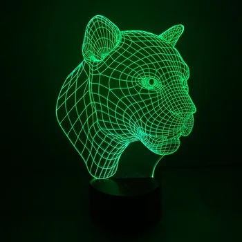 

Leopard Shape Usb 3D Light LED Touch Charging Atmosphere Table Lamp Acrylic LED Visual Stereo Lamp