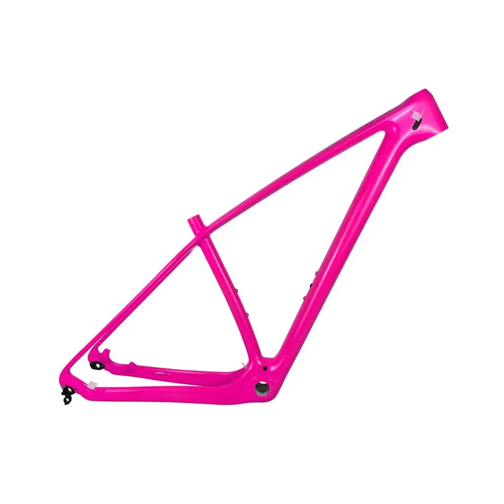 Spcycle 27,5 er 29er T1000 карбоновая рама для горного велосипеда 650B карбоновая рама BSA 73 мм совместима с 142*12 мм или 135*9 мм - Цвет: Pink Color