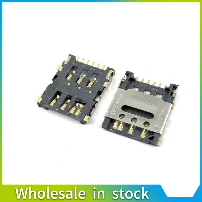 

5PCS nano Micro SIM Flip Bar 8PIN Card Socket Connector Patch Type Slot Tray Holder Adapter Motherboard