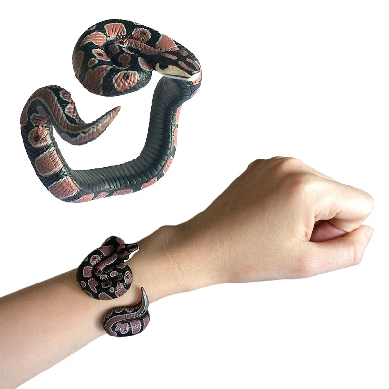 Имитация змеиного браслета Кобра Гремучая змея питон модель шутка смешная страшная игрушка поддельные змеи фигура семейные вечерние игрушки для детей - Цвет: TOY142-6