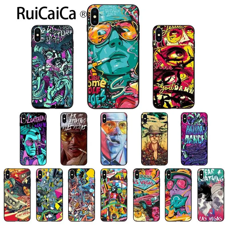 

Ruicaica Fear and Loathing in Las Vegas Black Soft Phone Cover for Apple iPhone 8 7 6 6S Plus X XS MAX 5 5S SE XR Mobile Cases