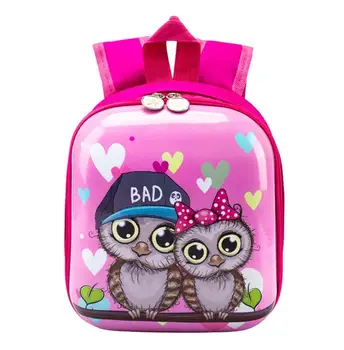 

New Owl Schoolbag Children Backpack Hard Shell Backpack Cartoon Lovely Mini School Bag Kids Cute Bags