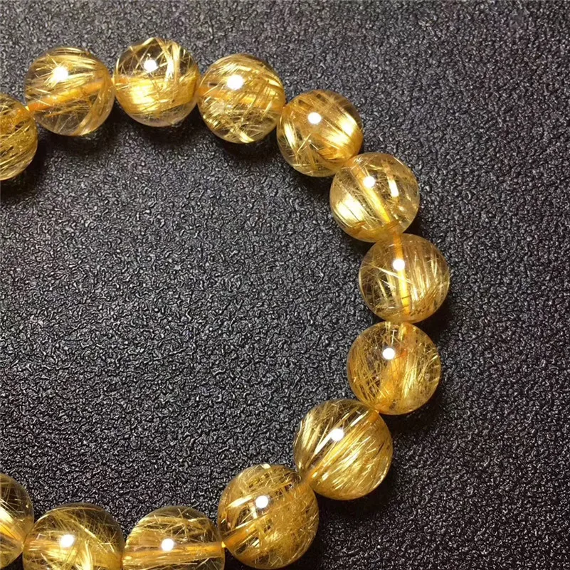 Natural Gold Rutilated Titanium Quartz Bracelet (7)