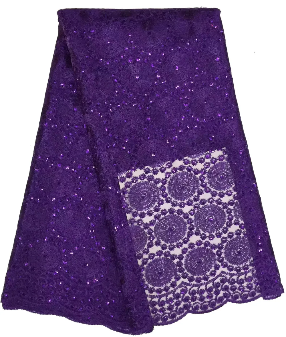 

African Swiss Cotton African lace fabric Polyester High Quality Tulle Lace Fabrics With