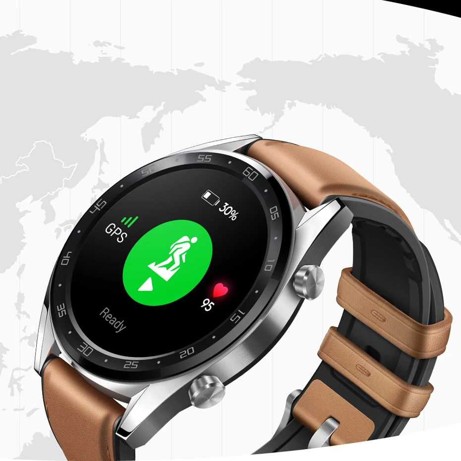 Умные часы Huawei Watch GT трекер с поддержкой GPS время работы батареи 14 часов