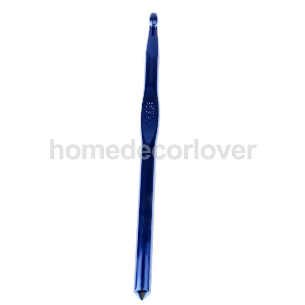 Aluminum Tunisian Afghan Crochet Hook Yarn Knitting Needles Hand Weaving Tool 7/8/10mm 