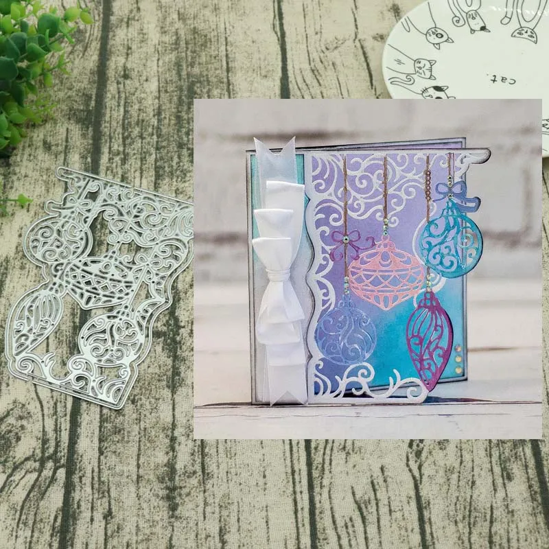 

Christmas lantern Metal Cutting Dies New 2018 Craft Stamps die Cut Embossing Card Making Stencil Frame