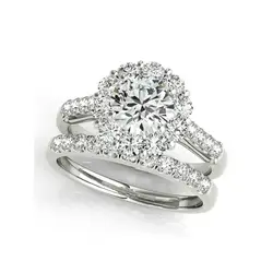 QYI кольцо из стерлингового серебра 925 наборы для ухода за кожей роскошный обручение Jewelry Циркон Кольца для женщин подарок свадьбы, 18 К золото