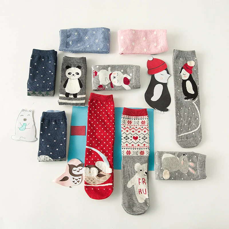 Новое поступление, высококачественные хлопковые женские носки, модные носки для отдыха с рисунками из мультфильмов Harajuku, милые женские носки с забавными животными