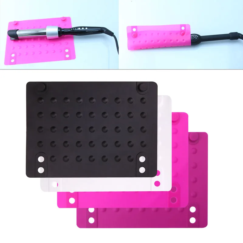 

1Pc Silicone Heat Insulation Flat Hair Straightener Curling Accessories Durable Heat Resistant Mat J