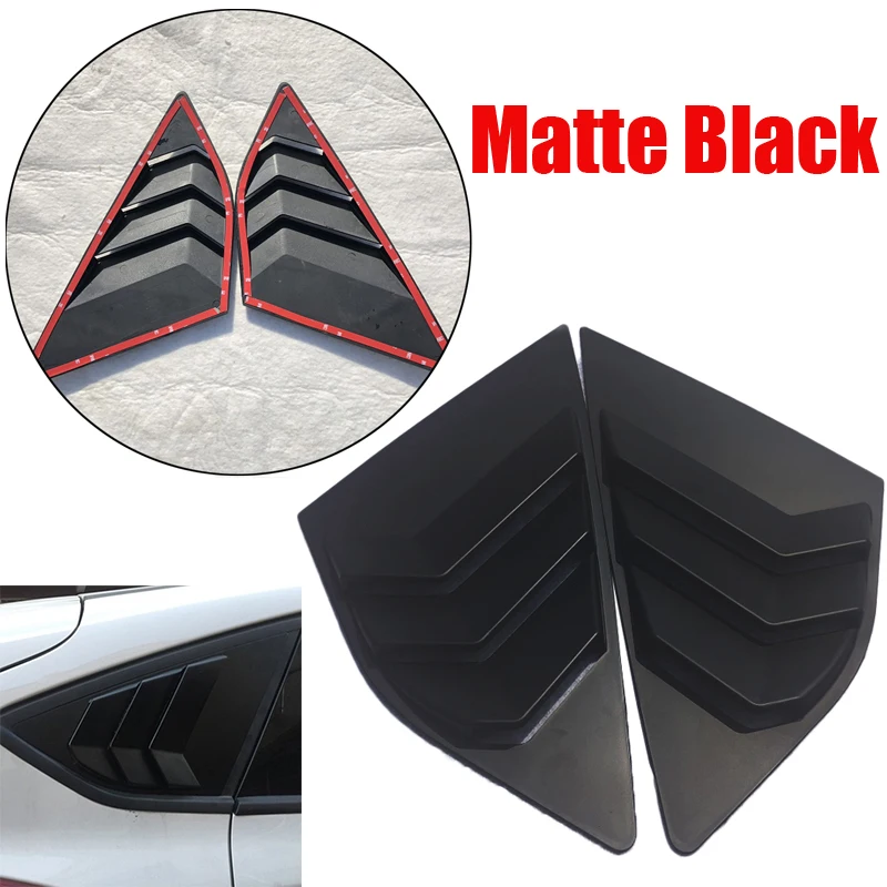 

1 pair Rear Quarter Panel Side Window Louvers Vent Trim Fit for Ford Focus Hatchback 4D Rear Quarter Panel Window Side Louvers