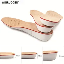 WINRUOCEN Height Increase Insole EVA Pigskin Insoles Gel Insoles Flat Foot Silicone Soles Gel Orthopedic Shoe pad Lift Increase 2 layer 5cm height increase insole eva pigskin insoles gel insole flat foot silicone soles gel orthopedic shoe pad lift increase