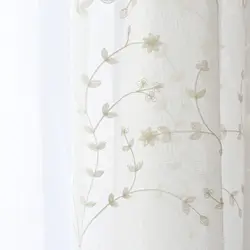 Chicity Белый Шторы для гостиная цветочной вышивкой s Кухня элегантный из мягкой вуали Тюль спальня Индивидуальные