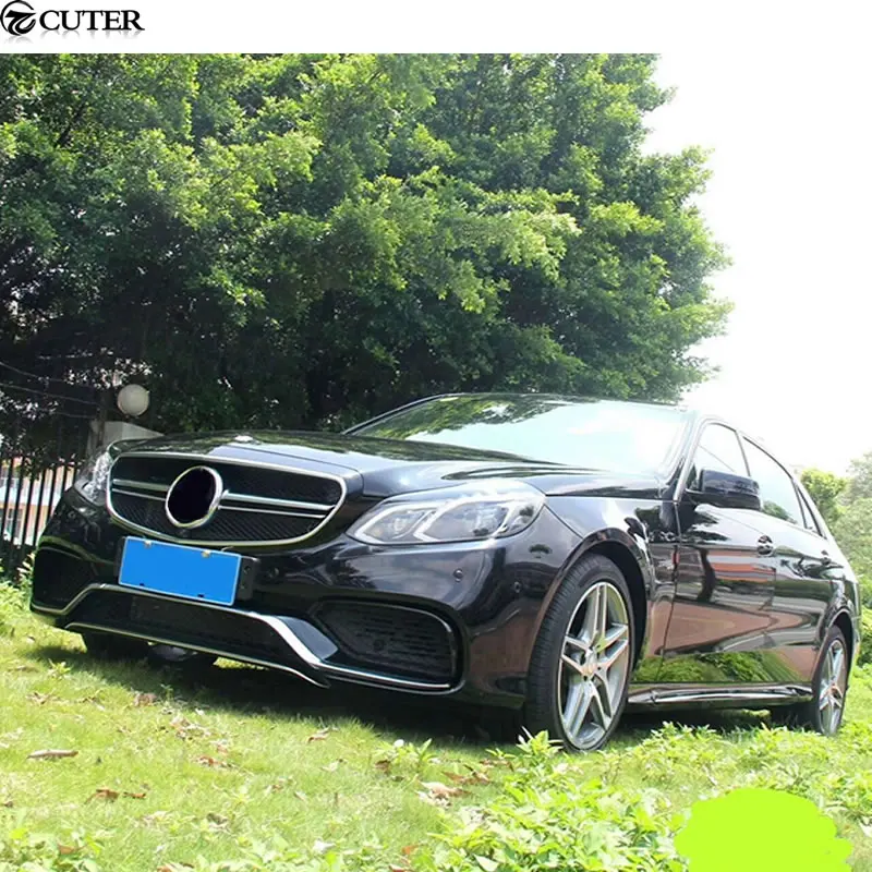 W212 E63 AMG стильный комплект кузова автомобиля FRP Неокрашенный передний бампер задний бампер боковые юбки для Mercedes Benz W212 E300 AMG 14-16