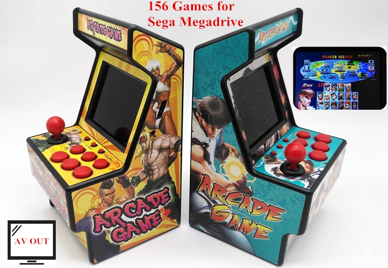 156 игр для Sega Megadrive ретро мини аркадная игровая консоль с 2 8 дюймовым цветным