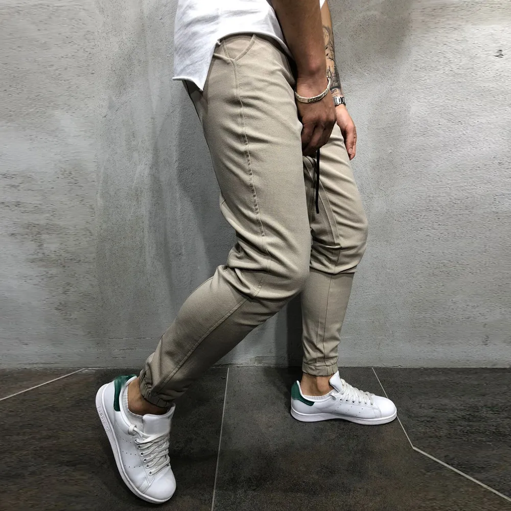 NIBESSER мужские тренировочные брюки однотонная спортивная одежда в стиле кэжуал Штаны Слаксы длиной до щиколотки спортивные штаны Военные