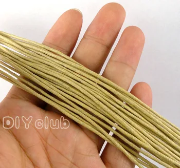

80m/Lot--Khaki Cotton Waxed Cord, Waxed Cord String, Wax Hemp Rope for bracelets, wrap bracelet cord 1.5mm