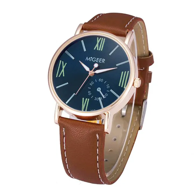 

Luxury Fashion Crocodile Faux Leather Mens Analog Watch Wrist Watches Feature: