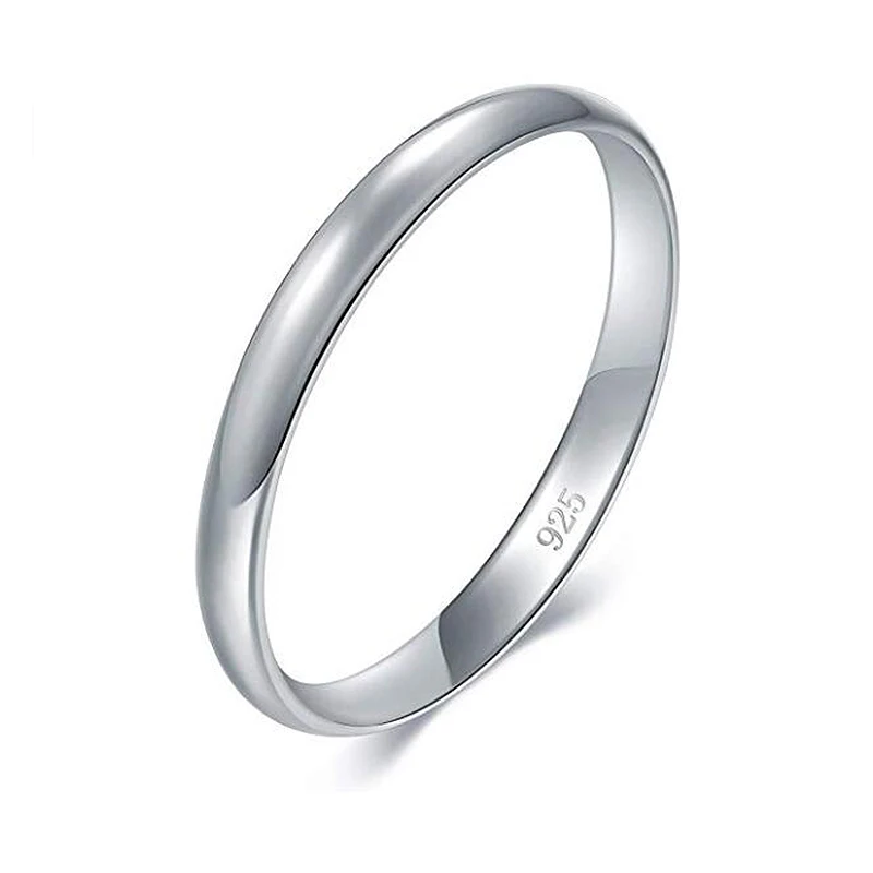 

Ruifan 100% Real 925 Sterling Silver Thin Rings for Women Simple Style Couple Rings for Girls Student Party Fine Jewelry YRI110