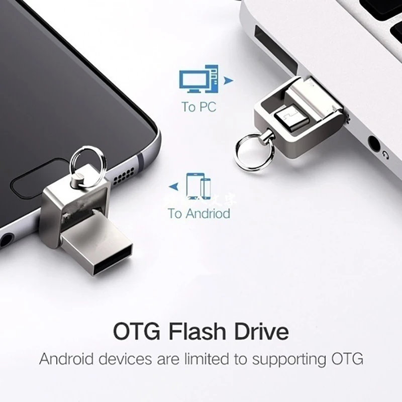 OTG мини usb флеш-накопитель Металлический micro usb 2,0 карта памяти 128 ГБ u-диск Флешка 64 ГБ 32 ГБ 16 ГБ ручка-накопитель индивидуальный логотип