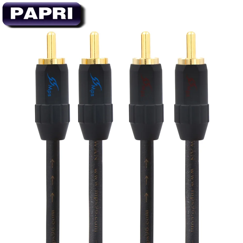 PAPRI MPS X 9 RCA кабель HiFi 99.9999% OCC посеребренный 24K позолоченный разъем для DVD CD DAC
