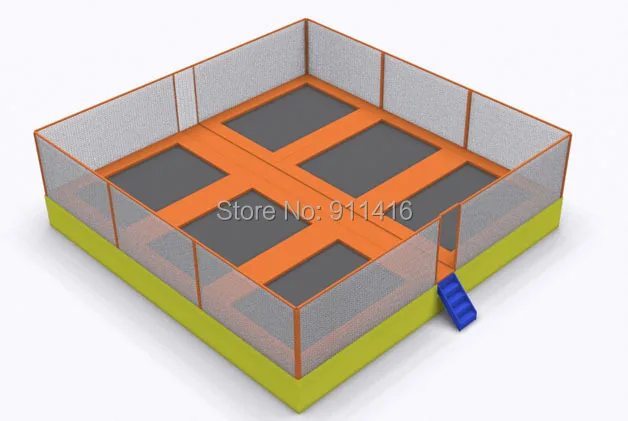 

Customized design factory price 6 in 1 high jump trampoline and CE approval