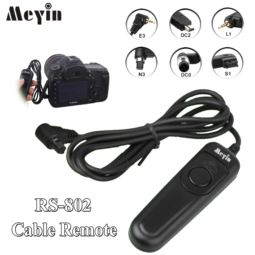 Shutter Release Meyin RS 802 Release Time Remote Contro Cable for Canon