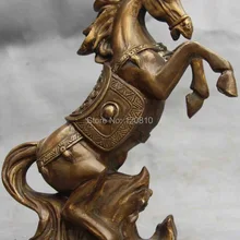 9 Классический Королевский Медь Бронза Фэн-Шуй Лаки запустить Боевой Конь Конь Искусства Статуя