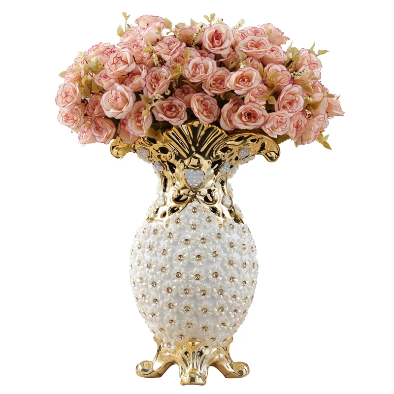Луи Мода Европейский Стиль Керамическая гигантская ваза роскошные украшения гостиной ТВ шкаф стол свадебный подарок