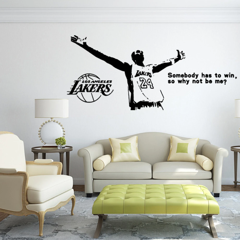 Sports Generation Carved Wall Stickers Kobe Bryant Basketball Wall Decal Decor