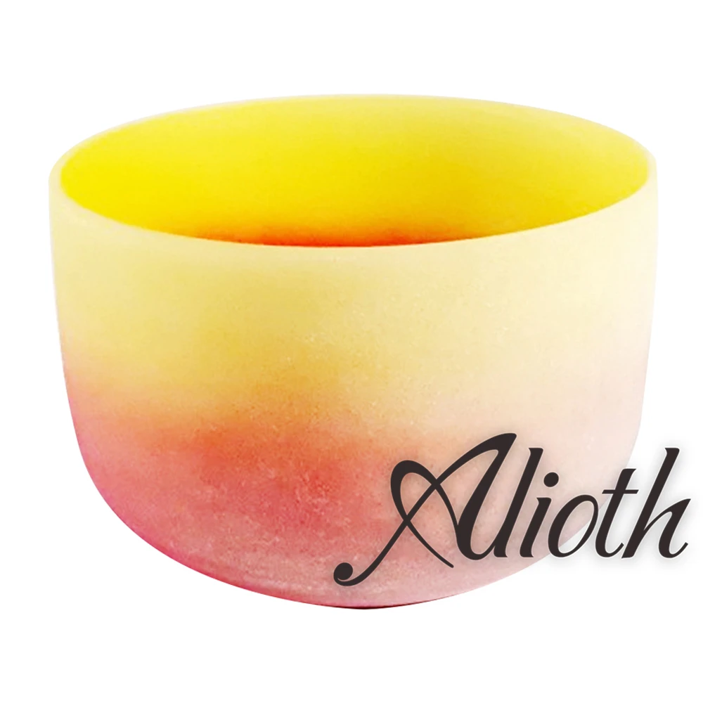 

12 Inch Rainbow Colored E Note Crystal Singing Bowl for Solar Plexus Chakra Balancing/Yoga/Meditation/Sound Therapy